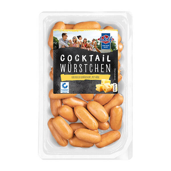 Cocktail Würstchen mit Käse - Wolf Essgenuss GmbH Cocktail Würstchen mit Käse - Wolf Essgenuss GmbH