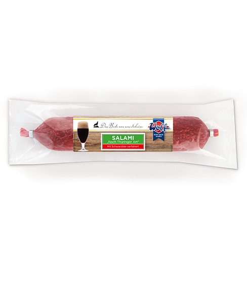 Wolf Salami nach Thüringer Art mit Köstritzer Schwarzbier