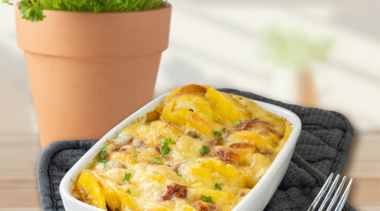 Kartoffelauflauf mit Original Thüringer Rostbratwurst